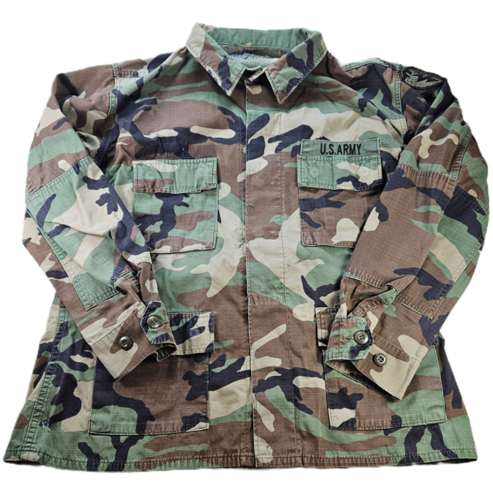 US Army BDU Woodland Men’s Large Regular Long Sleeve 25th Tropic Lightning Patch